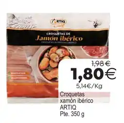 Supermercados Aquí Artiq croquetas de jamón ibérico oferta