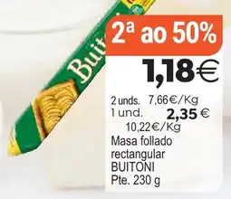 Supermercados Aquí Buitoni masa follado rectangular oferta