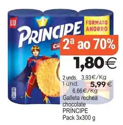 Supermercados Aquí Príncipe galleta rechea chocolate oferta