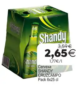 Supermercados Aquí Shandy Shandy Cruzcampo oferta