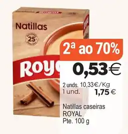 Supermercados Aquí Royal natillas caseiras oferta