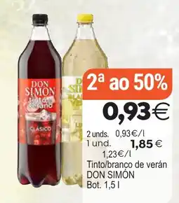 Supermercados Aquí Don Simon tinto/branco de verán oferta