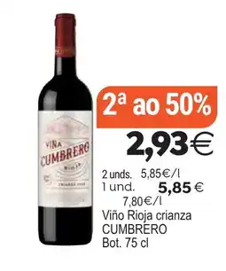 Supermercados Aquí Cumbreño viño rioja crianza oferta