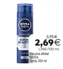 Supermercados Aquí Nivea escuma afeitar oferta
