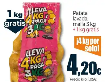 Patata lavada