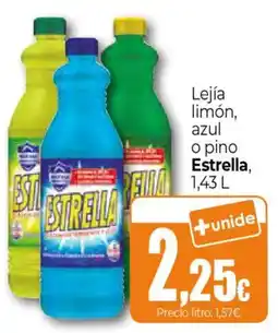 Unide Market Estrella lejía limón, azul o pino oferta