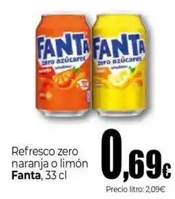 Unide Market Fanta refresco zero naranja o limón oferta