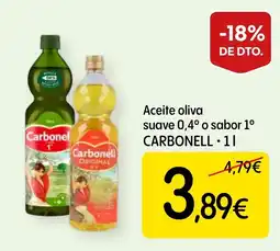 Dialprix Carbonell aceite oliva suave 0,4º o sabor 1º oferta