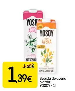 Dialprix Yosoy bebida de avena o arroz oferta