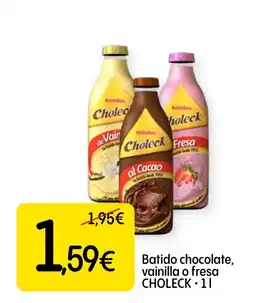 Dialprix Choleck batido chocolate vainilla o fresa oferta
