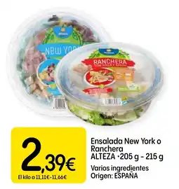 Dialprix Alteza ensalada new york o ranchera oferta