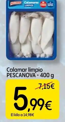 Dialprix Pescanova calamar limpio oferta