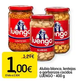 Dialprix Luengo alubia blanca, lentejas o garbanzos cocidos oferta