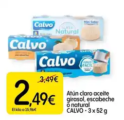 Dialprix Calvo atún claro aceite girasol, escabeche o natural oferta