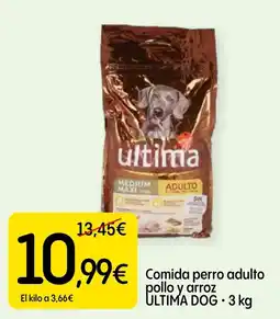 Dialprix ultima comida perro adulto pollo y arroz oferta