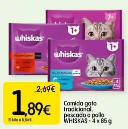 Dialprix whiskas comida gato tradicional oferta