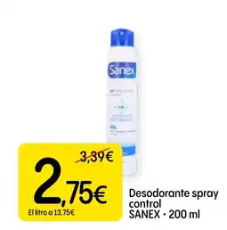 Dialprix Sanex desodorante spray control oferta