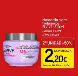 Dialprix L'oreal elvive mascarilla hidra hialuronico oferta
