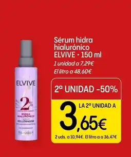Dialprix Elvive sérum hidra hialurónico oferta
