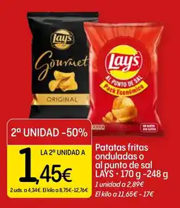 Dialprix Lays patatas fritas onduladas o al punto de sal oferta