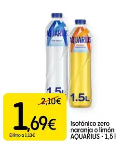 Dialprix Aquarius isotónico zero naranja o limón oferta