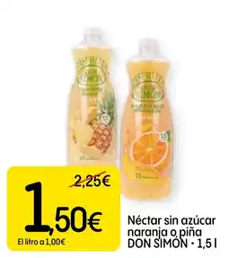 Dialprix Néctar sin azúcar naranja o piña DON SIMÓN oferta