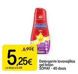 Dialprix Somat detergente lavavajillas gel limón oferta