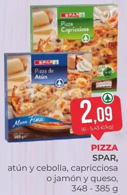 SPAR Gran Canaria spar pizza atún y cebolla o jamón y queso oferta