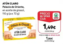 SPAR Gran Canaria Palacio de Oriente atún claro en aceite de girasol oferta