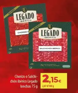 Spar Tenerife Legado ibérico chorizo ibérico oferta