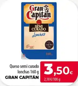 Spar Tenerife gran capitán queso semi curado lonchas oferta