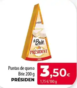 Spar Tenerife Président puntas de queso brie oferta