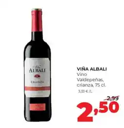 Alimerka Viña Albali vino valdepeñas crianza oferta