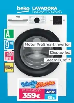 Electrocash beko lavadora bm3wft3941wb oferta