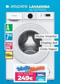 Electrocash aspes lavadora al7207aidv oferta