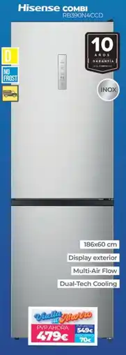 Electrocash Hisense combi rb390n4ccd oferta