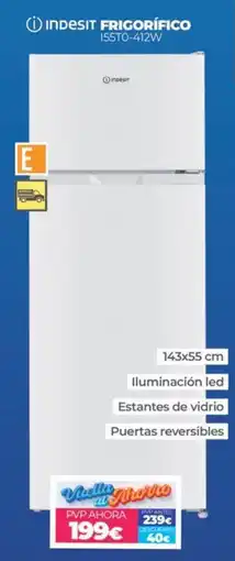 Electrocash Indesit frigorífico 155t0-412w oferta
