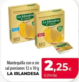 Spar Tenerife La Irlanesa mantequilla con o sin sal porciones oferta