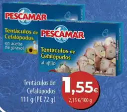 Spar Tenerife Pescamar tentáculos de cefalópodos al ajillo oferta