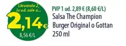Spar Tenerife Salsa The Champion Burger Original o Gottan oferta
