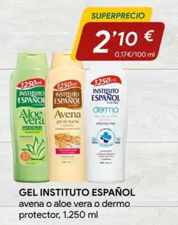 Minymas Instituto Español gel de ducha avena o aloe vera o dermo protector oferta
