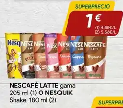 Minymas Nescafé latte gama oferta