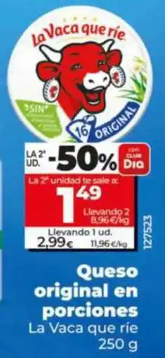 Dia Fresh La Vaca que ríe queso original en porciones oferta
