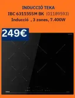Master Cadena Inducción teka IBC 63115SSM BK oferta