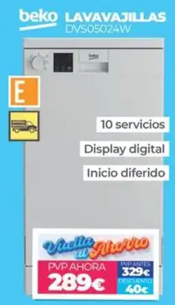 Electrocash beko lavavajillas dvs05024w oferta