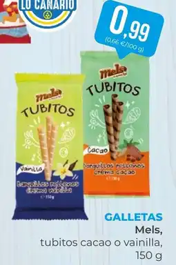 SPAR Gran Canaria Mels tubitos cacao o vainilla oferta