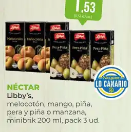 SPAR Gran Canaria Libby's nectar melocotón mango piña pera y piña o manzana oferta