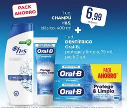 SPAR Gran Canaria Oh&S champú clásico + Oral-B dentífrico protege y limpia oferta