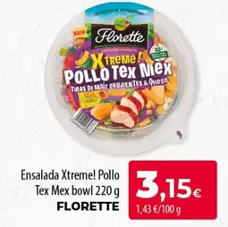 Spar Tenerife Florette ensalada xtreme pollo tex mex bowl oferta