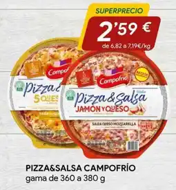 Minymas CampoFrio pizza&salsa jamon y queso oferta